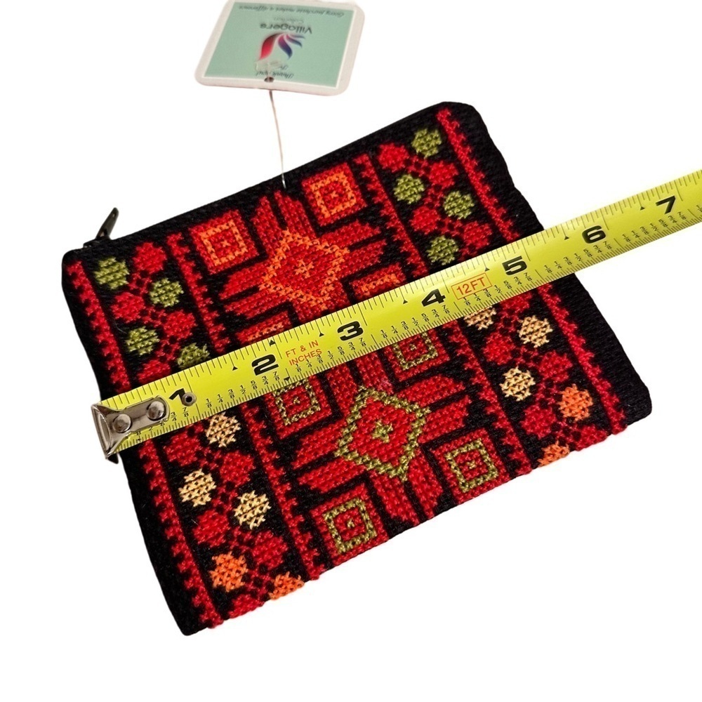 Tatreez Zip Coin & Pencil/Makeup Pouch Embroidered Set Palestinian Handmade NEW - Picture 8 of 12